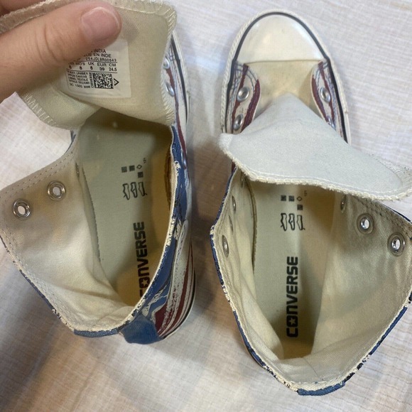 Converse Chuck Taylor All Star High Chili Paste/Blue/White 149496f Men Size 6 W8 - Picture 7 of 8